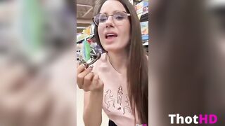 butt to mouth anal toy in public store