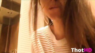 Public toy fucking fitting room