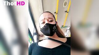 Sara squirt in the bus