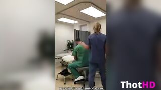 Nurse showing all at work