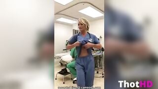 Nurse showing all at work