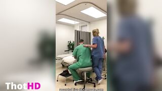 Nurse showing all at work