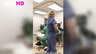 Nurse showing all at work
