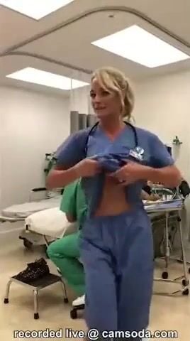 Nurse showing all at work