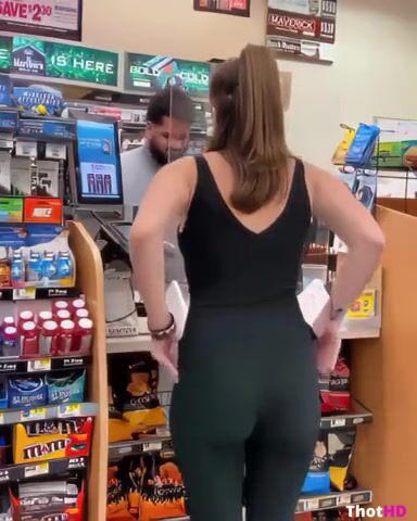 She Brazenly Flashes Titty in Public Gas Station