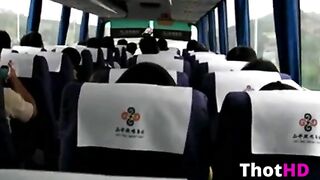 Teen Masturbates on Public Bus