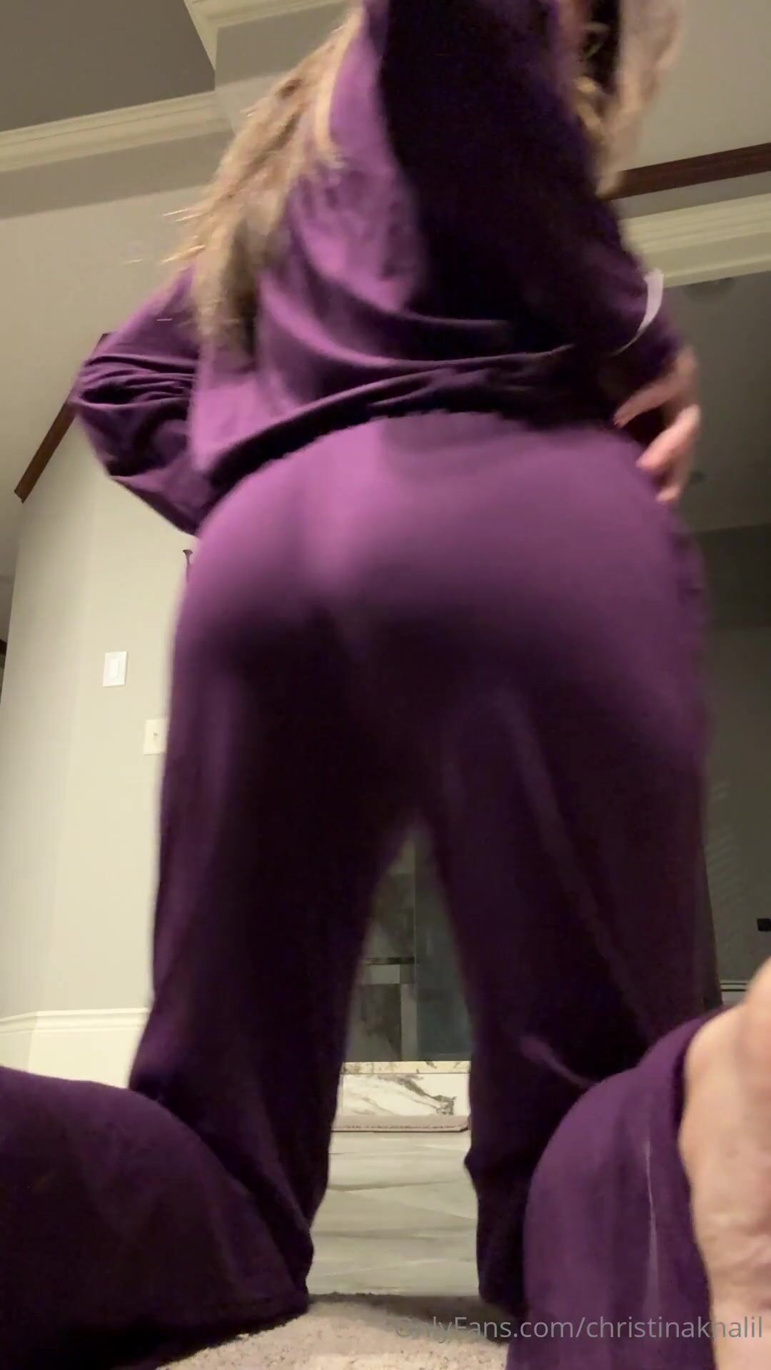 Christina Khalil Ass Thong Pajamas Strip Only fans Video Leaked (1)
