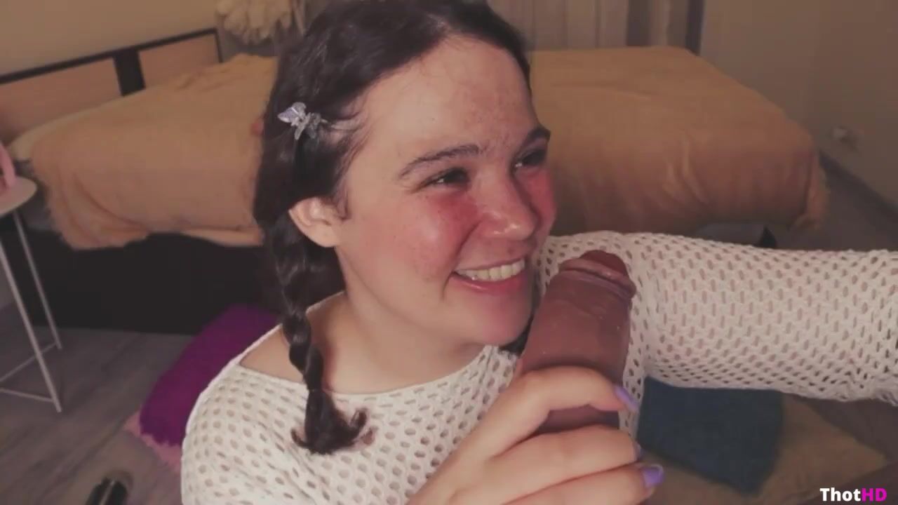 Ahegao Bitch BIG BLACK COCK Dildo Deepthroat