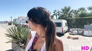 DaringKiara Public Nudity Costume Challenge with A Friend