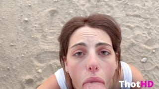 Alexa Pearl POV Beach Bj