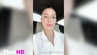 AliceRedLips Car Bj Swallowing Cum