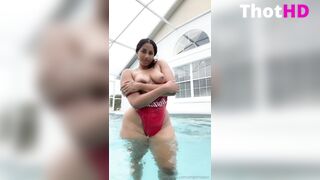 Angel Fernandez Small Tits Topless Pool