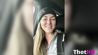 Bryce Adams Dildoing Pussy In Driving Car