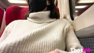 Emily Black Showing Tits In Public Train