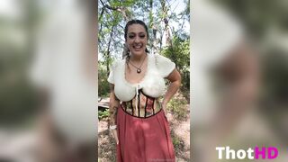 Tati Evans Dildoing In The Woods