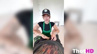 Ari Kytsya I got fucked so hard in my Starbucks outfit he made me cum