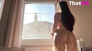 Sophia Reed TRY ON HAUL TRANSPARENT cleaning my house SEE THROUGH DRESS
