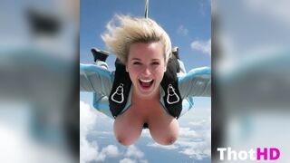 Big Tits Thot Topless Skydiving