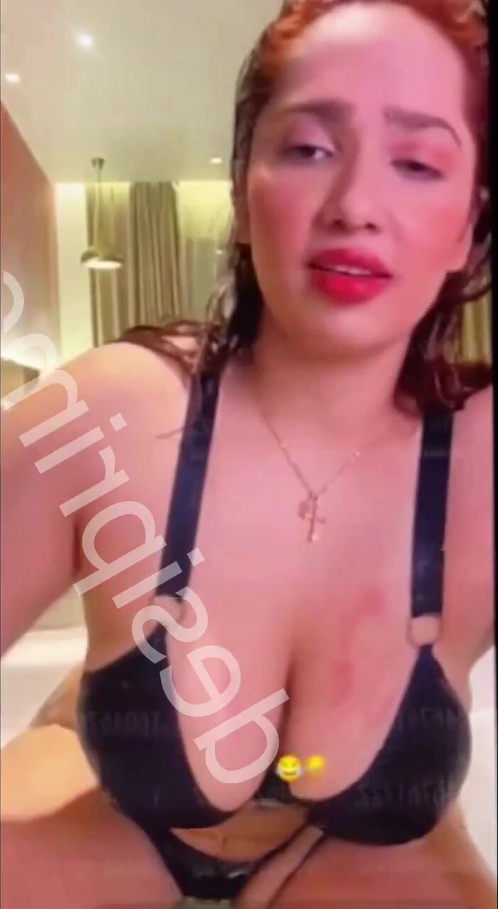 Aditi Mistry Black Bikini Bath