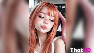 Cute Redhead Gamer Girl Ahegao Drool