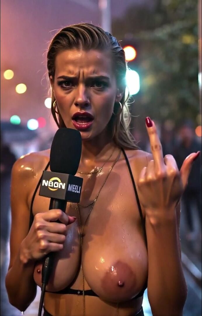 Hot Reporter With Big Tits Oops