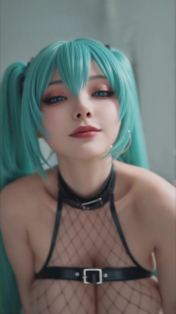 Blue Haired Girl With Big Juicy Tits