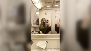 Daisy Drew nude in airplane toilet