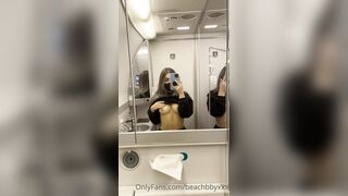Daisy Drew nude in airplane toilet