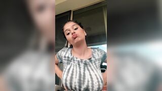 Julia Tica showing her big tits