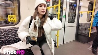 Bralessforever Nips Out with Ellie
