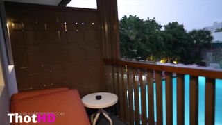 Bralessforever Rocky XXX Balcony Masturbation