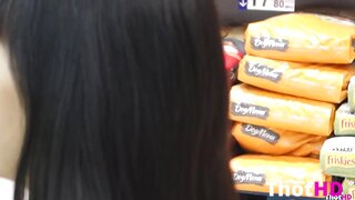 Littlesubgirl Fucks Cucumber And Squirting In Public Supermarket!