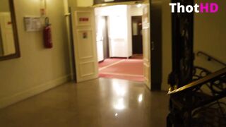 Littlesubgirl Squirting And Grinding On Hotel Stairwell