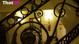 Littlesubgirl Squirting And Grinding On Hotel Stairwell