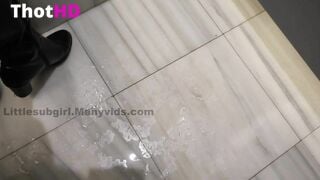 Littlesubgirl Wednesday Squirts In Busy Public Toilet