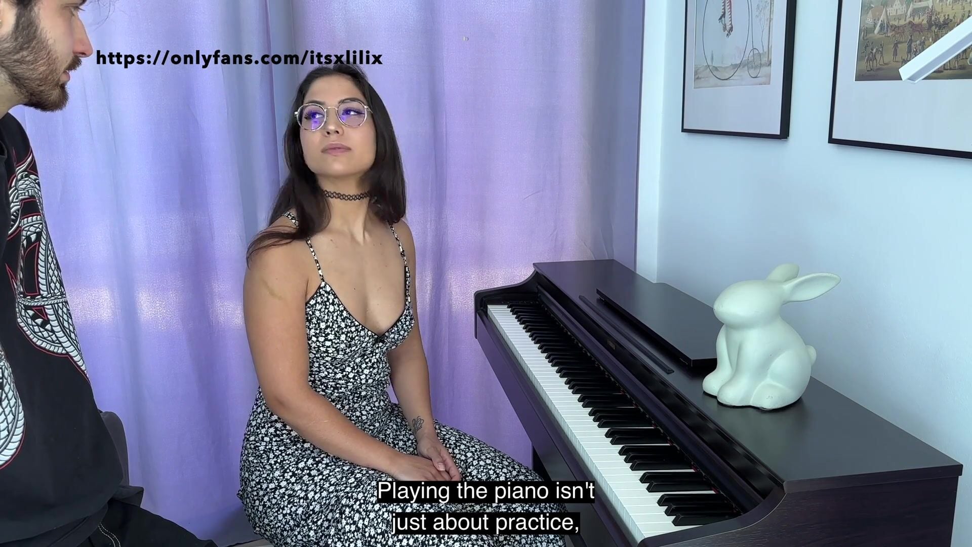 Itsxlilix MY PIANO TEACHER CUM ON MY PUSSY