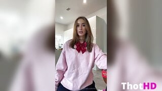 Natalie Roush Momo Cosplay Stripping Tease PPV Video Leaks