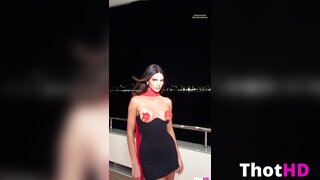 Kendall Jenner Pasties Dress Candid Video Leak