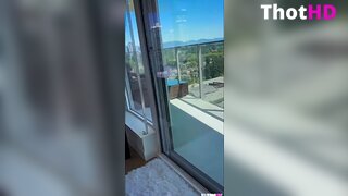 Ava Archer Outdoor Balcony Sex with Facial Video Leaks
