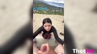 Catsara Hiking Sex Outdoor with Cumshot in Mouth Video Leak