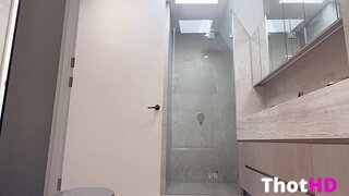 Dainty Wilder (bathroom magic wand masturbation)
