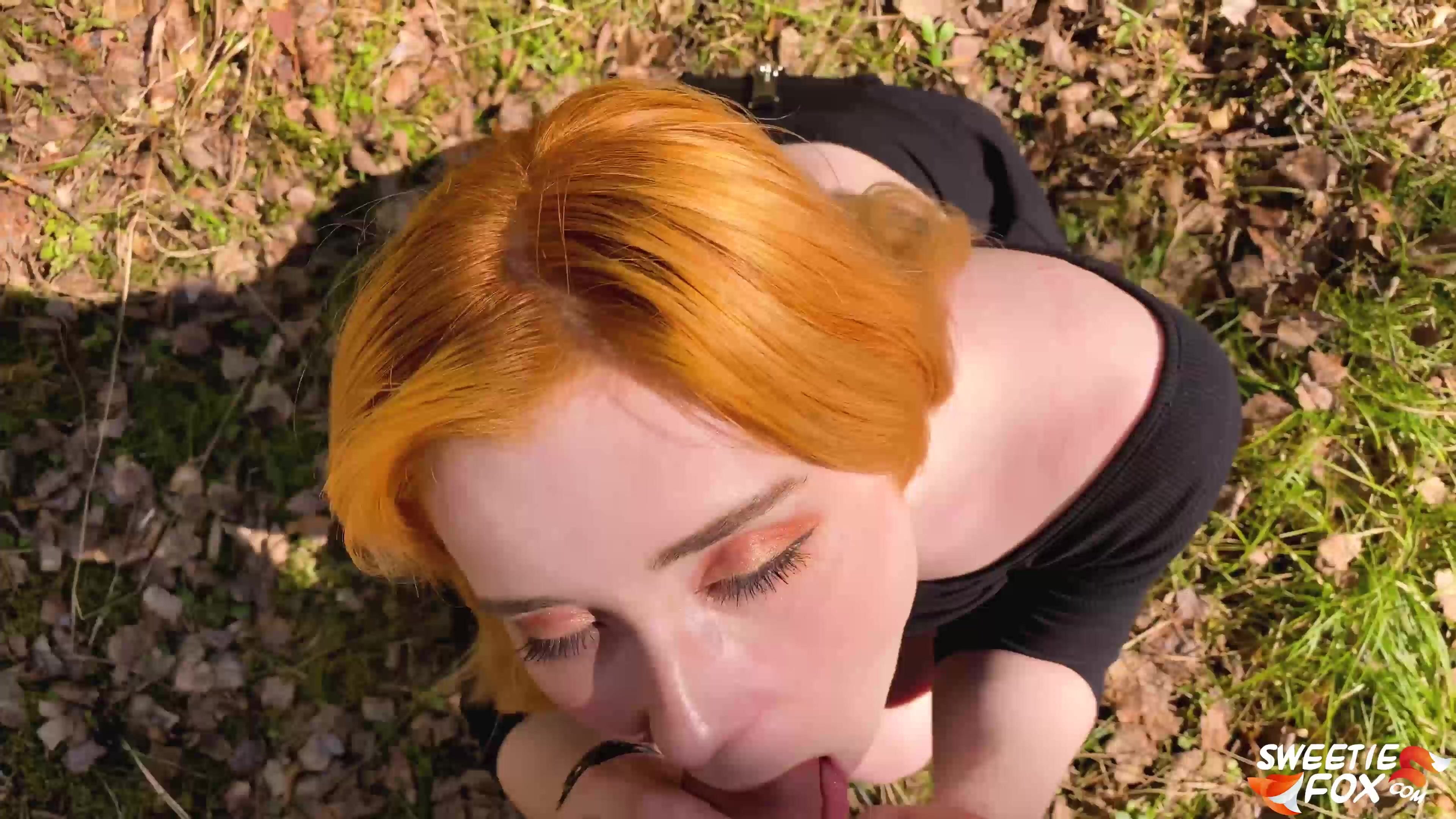MoonFleur Redhead Deep Sucking and Doggystyle Fuck