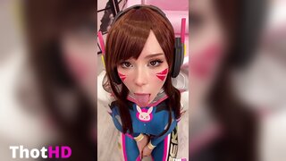 MoonFleur Tiktoker Cosplay D.Va From Overwatch Vertical