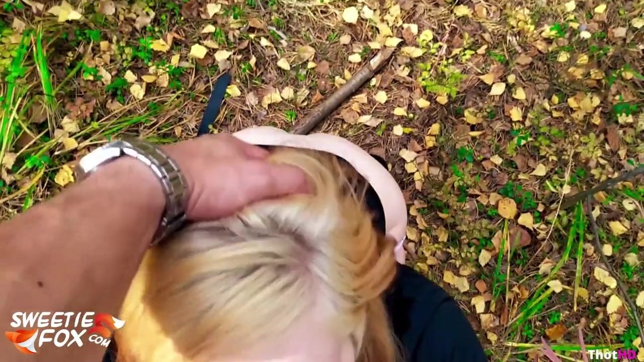 Redhead Girl Sucked and Hard Fucked in the Forest Sweetie Fox