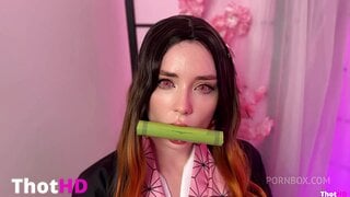 Sweetie Fox Amazing Kamado Nezuko Deepthroats Fucks Gets Cum In Mouth Pb