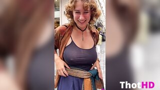 Cosmic_Kitty_Cat Braless See Thru Public