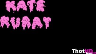 Kate kuray D.va cosplayer plays with dildo