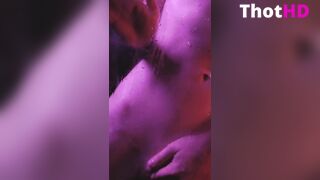 diewildeveganerin - masturbaiting with black dildo under the shower