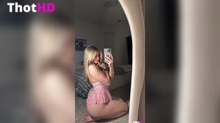 Angel Polikarpova Pink Lingerie Mirror Selfie Patreon Video