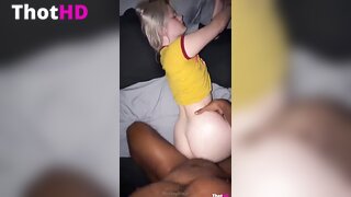 Blonde teen with bbc